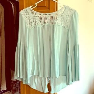 Boutique bell sleeve blouse